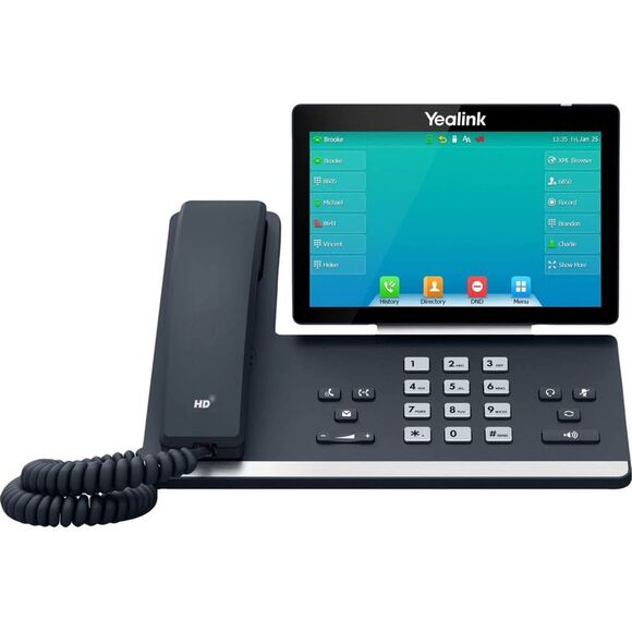 Yealink SIP-T57W Corded/Cordless Wall Mountable IP Phone - Silver Black